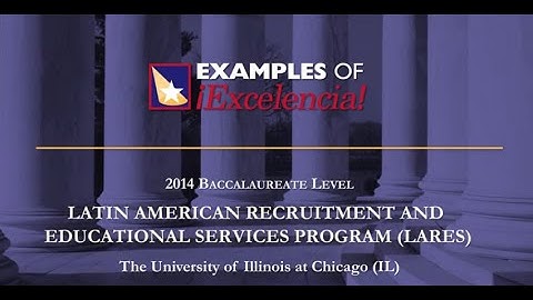 2014  Example of Excelencia - Baccalaureate Level - LARES