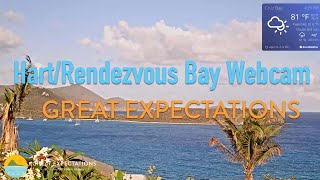 Great Expectations live QHD St. John Webcam overlooking Hart \& Rendezvous Bays