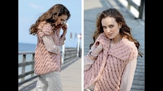 ДЛЯ ЛЕВШЕЙ. Вязание крючком.Жилет. УЗОР. ДЛЯ ЛЕВШЕЙ. Вязание крючком.Жилет. УЗОР.