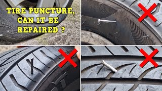 Tire Puncture Damage - Can It Be Repaired ?