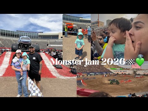 Taking Dean to his first Monster Jam!🏁💚