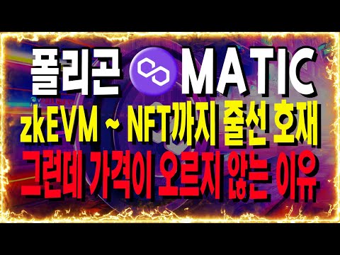   폴리곤MATIC ZK부터 NFT까지 화려한 라인업 그러나 가격은