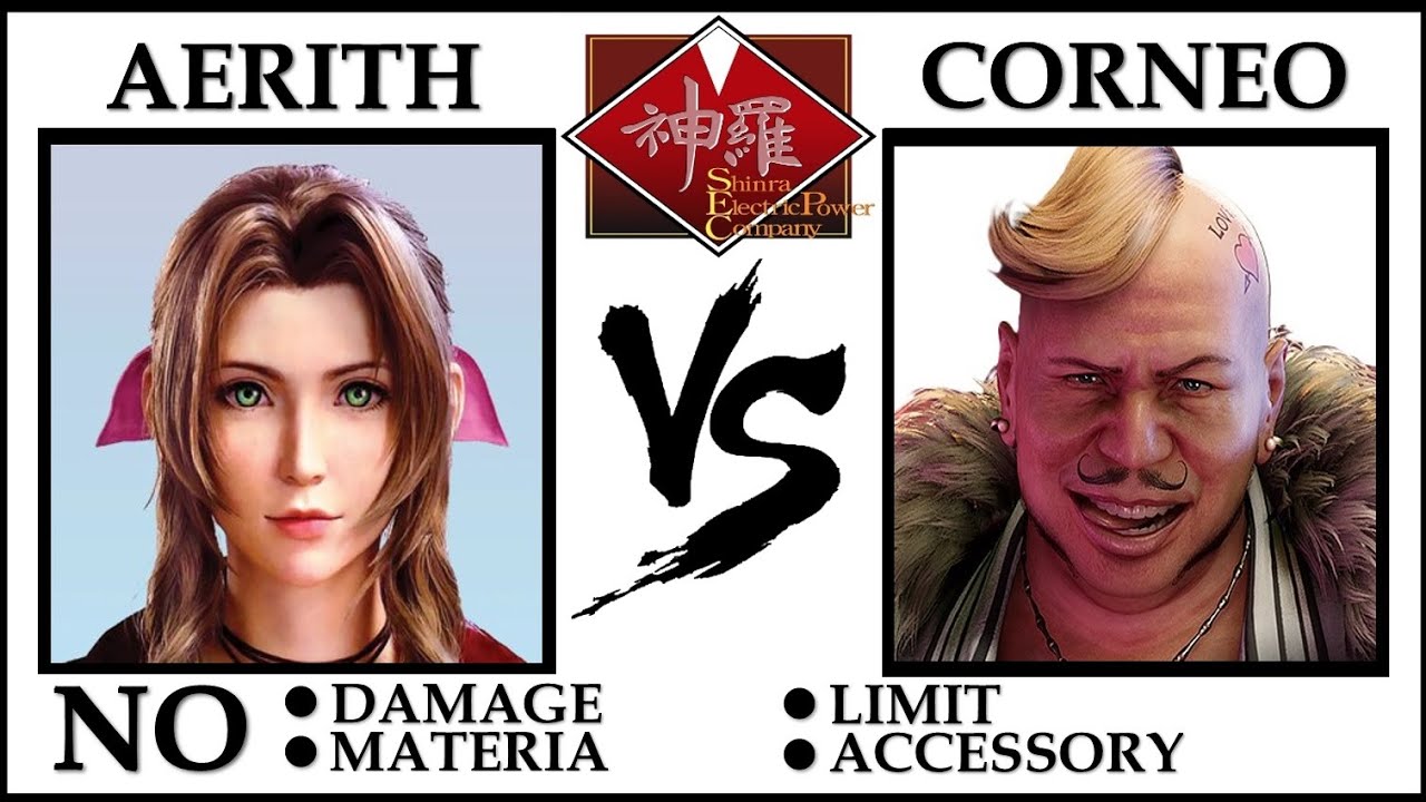 FFVII REBIRTH AERITH VS ABZU NO ACCESSORY NO MATERIA NO DAMAGE