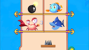 Fish Pin - Puzzle Game All Levels Gameplay For Android, IOS Mobile