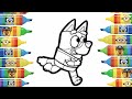 How to Draw Bluey Character | Easy Drawing for Kids