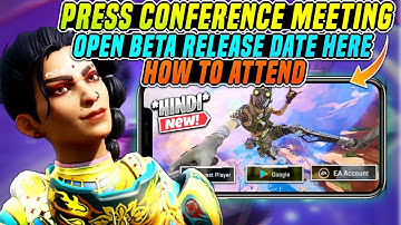 Apex Legends Mobile Global & Beta All Release Date Is Here |Today EA Press Confrence Join Tutorial|