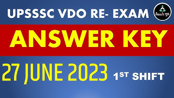 ✅ UP VDO Re Exam Paper Analysis 27 June Shift-1| VDO Exam Full Paper Solution | VDO Re Exam Analysis