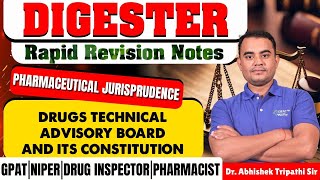 D-50 | Drugs Technical Advisory Board & Constitution- Pharmaceutical Juris | Rapid revision notes