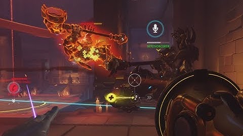 [Overwatch] Bullying (booping) a Reinhardt as Lucio!