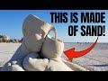 Ultimate Sand Castle Building! (Escaping Normal Life On The Beach)