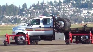 DPSST Skid truck training with Hamlet Fire department