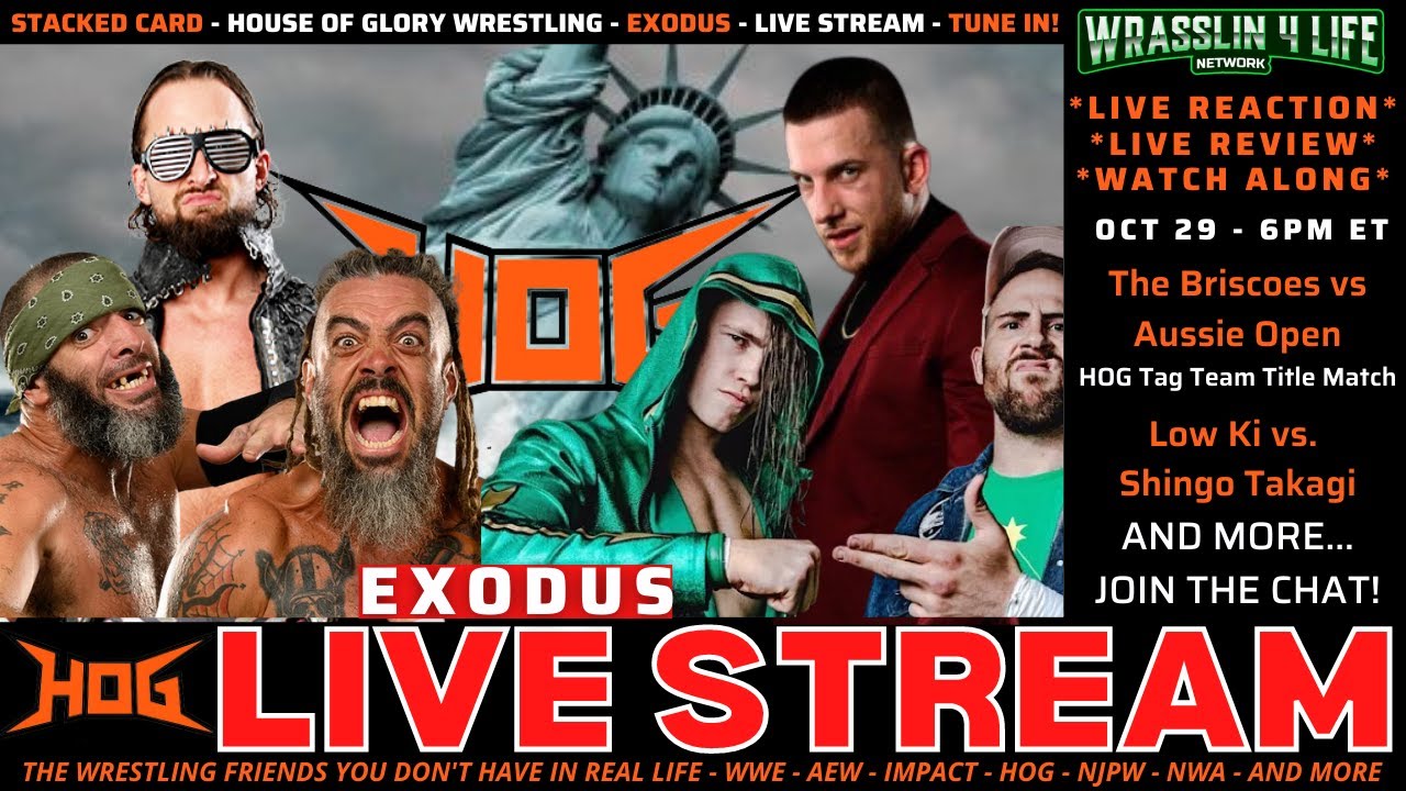 HOUSE OF GLORY WRESTLING EXODUS LIVE STREAM STACKED THE BRISCOES