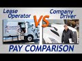 COMPANY TRUCK DRIVERS OR lease operator, pay comparison. OWNER OPERATOR VS COMPANY DRIVER. Paystubs