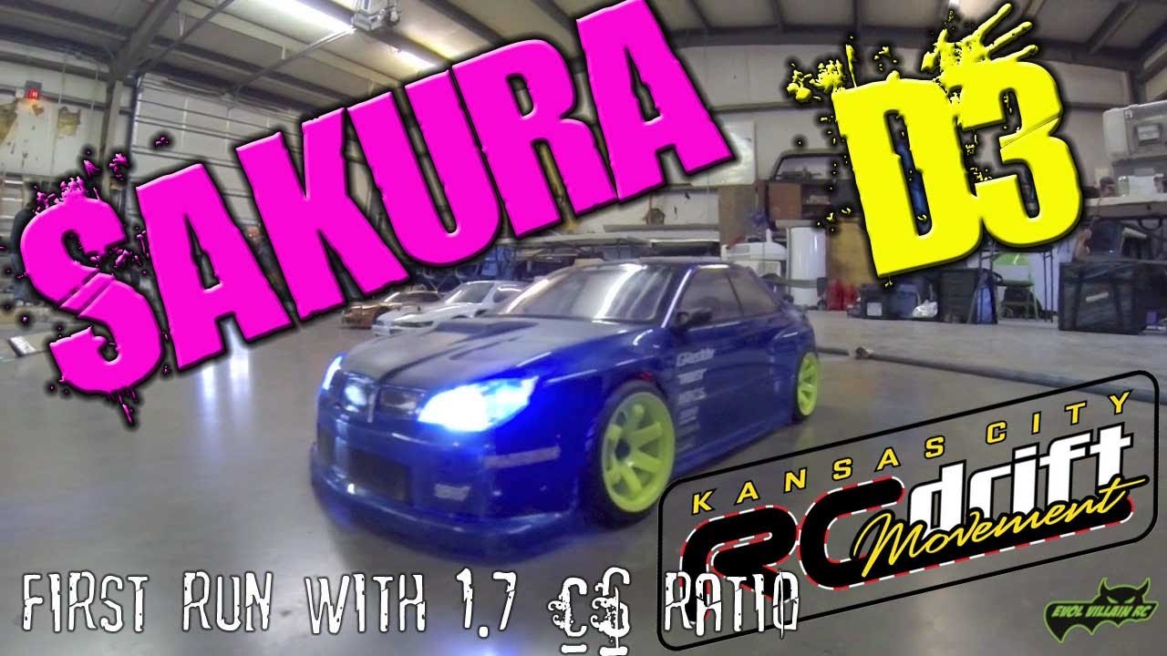 Evol Villain RC - RC Drift! Sakura D3 first runs at KCRCDM meet #3