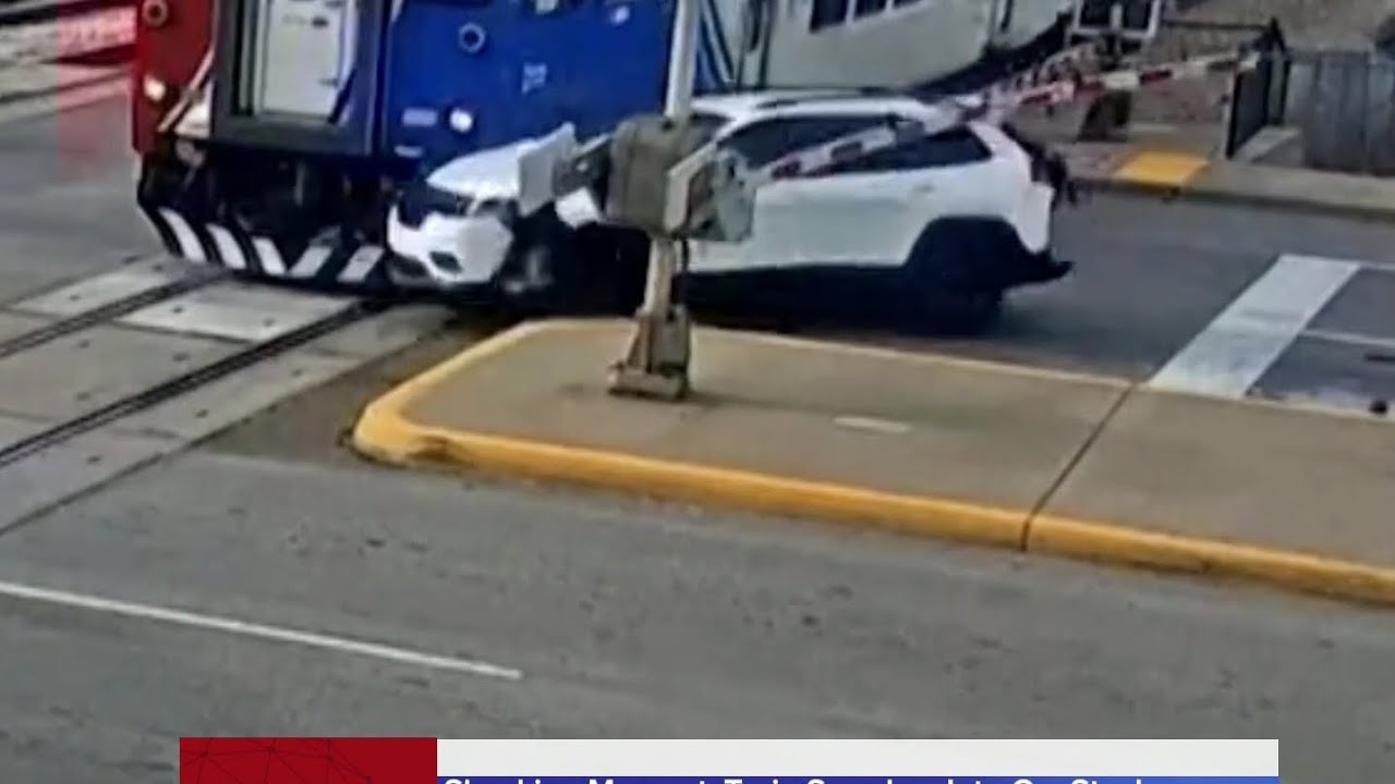 Train Smashes Into Car Stuck on Tracks in Utah! # ...
