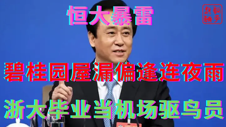 恆大暴雷之碧桂園屋漏偏逢連夜雨||浙江大學畢業爭當機場驅鳥員||躺平叔聊房地產 - 天天要聞