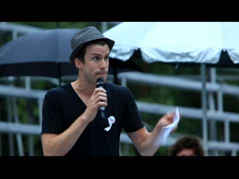 Gavin Creel speaks at Equality Rally