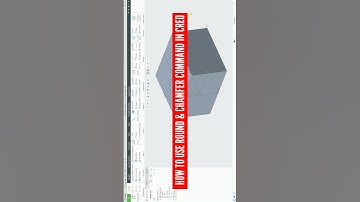 Round & Chamfer in Creo | how to use round and chamfer command in creo #creo #creotutorial