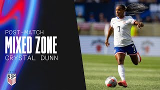 POST-MATCH MIXED ZONE: Crystal Dunn | USWNT vs. Mexico | July 13, 2024