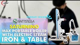 Battistella SATURNINO MAX Portable Boiler with Electric Steam Iron & Table - 100% Made in Italy