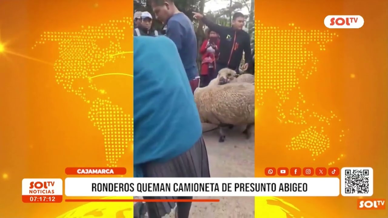Cajamarca: ronderos queman camioneta de presunto abigeo
