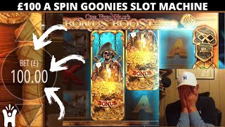 £100 A Spin Goonies Slot Machine - Can I Go Big Or Go Home!! My First Slot Video - PUNK Slots 2021