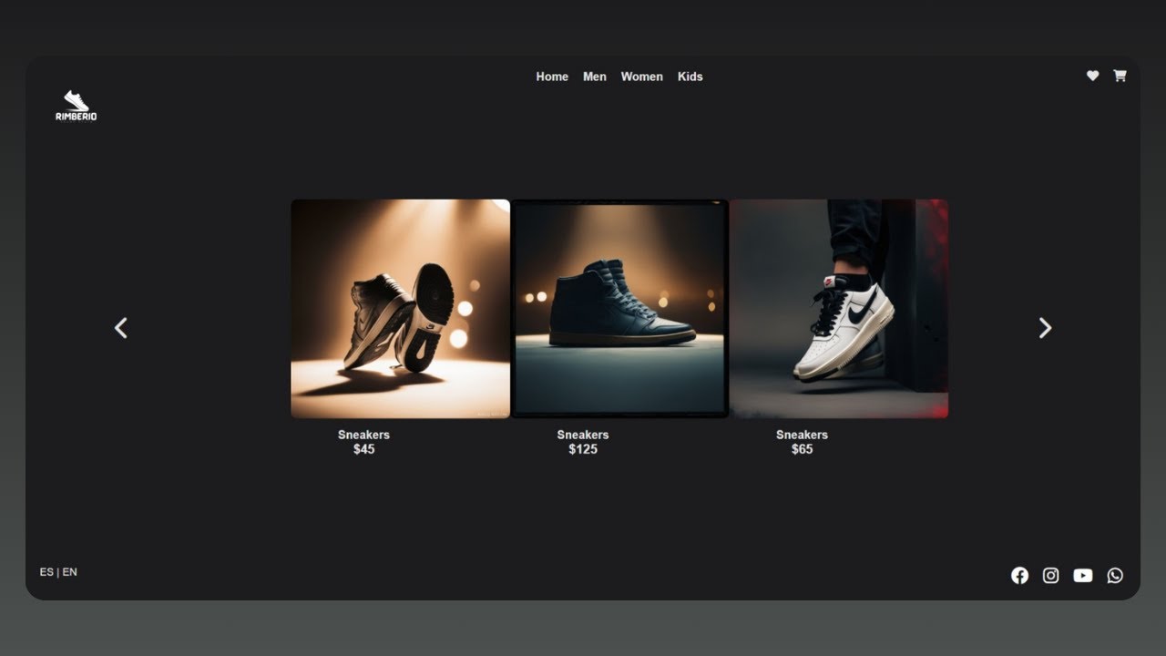 Responsive Sneaker Website Design Using HTML CSS And JavaScript - YouTube