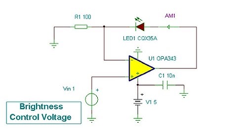 Online Circuit Simulation of a Programmable brightness LED control