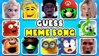 GUESS MEME & WHO'S SINGING | Netflix Puss In Boots Quiz,gegagedigedagedago ,Super Sonic, Mario