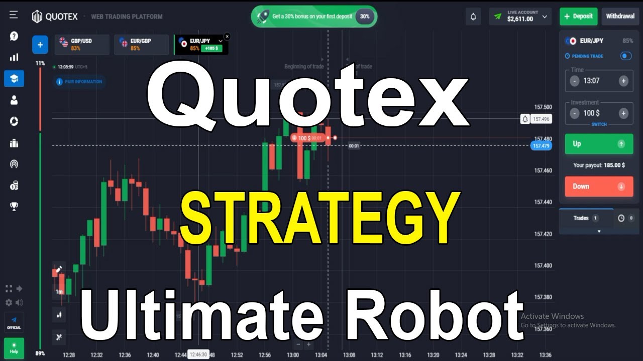1 Minute Trading Cross Signal Robot - On Quotex Broker Strategy 2023
