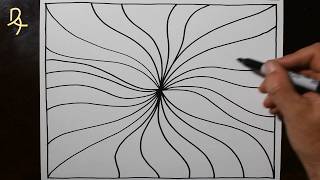 Relaxing 3D Tubes and Zentangle Stone Pattern for Beginners