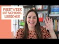 First Week of School Activities in Kindergarten, First, and Second Grade // first week lessons!