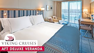 Viking Ocean | Aft Deluxe Veranda Stateroom Walkthrough Tour & Review 4K | Viking Ocean Cruises