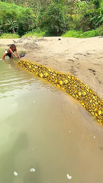We !! found a huge pile of gold treasure #gold ldiscovery #findgold #goldmine