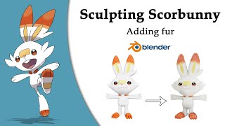 Sculpting Scorbunny - Adding fur