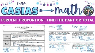 Percent Proportion - Find the Part or Total | 7th Grade Math Lesson