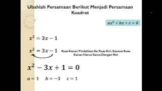 Persamaan Kuadrat (Defenisi dan Contoh Persamaan Kuadrat)