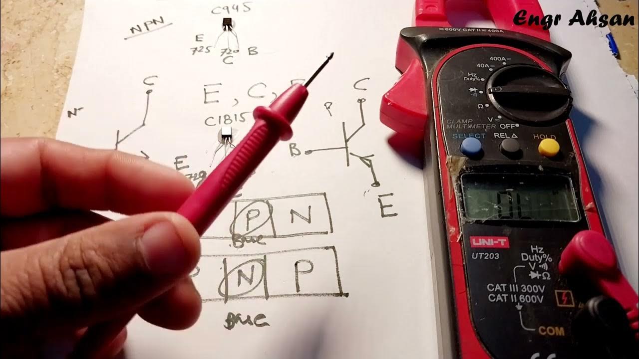 How to test a Transistor by Multimeter NPN or PNP?Urdu/Hindi 