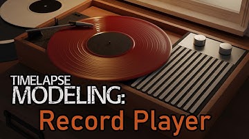 Speed modeling a Record Player : Blender 2.9
