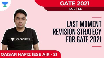 Last Moment Revision Strategy for GATE 2021 | Qaisar Hafiz | ESE AIR - 2