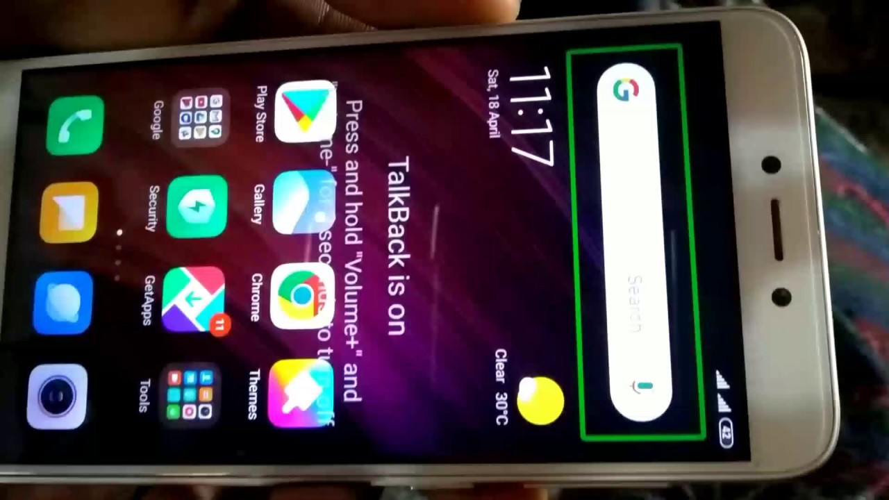 talkback settings disabled MI phone
