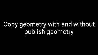 Copy surface (geometry) with and without publish geometry