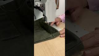 Adding a leather tag to a waxed canvas tote bag  #sewing #sewingmachine #leathercraft #consew206