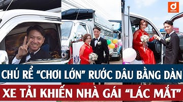 Chú rể "chơi lớn" rước dâu bằng dàn xe tải khiến nhà gái "lác mắt" #shorts