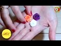 How to make small roses of satin ribbon - v. 2 DIY, tutorial (Eng.)