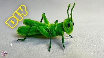Animal with Pipe Cleaner 🦗Make a cute Grasshopper with Pipe Cleaner yourself, it