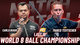 [HIGHLIGHT] LAST 16 | 𝗖𝗔𝗥𝗟𝗢 𝗕𝗜𝗔𝗗𝗢 vs 𝗠𝗔𝗥𝗖𝗢 𝗧𝗘𝗨𝗧𝗦𝗖𝗛𝗘𝗥 | 8 ball World Championship