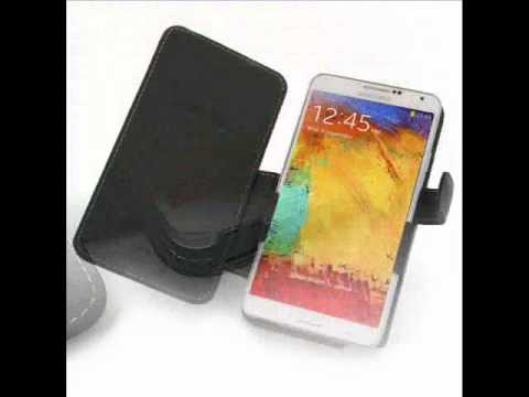 PDair Leather Case for Samsung Galaxy Note3 III LTE SM-N900 SM-N9005 SM-N9000 - Book Type (Black)