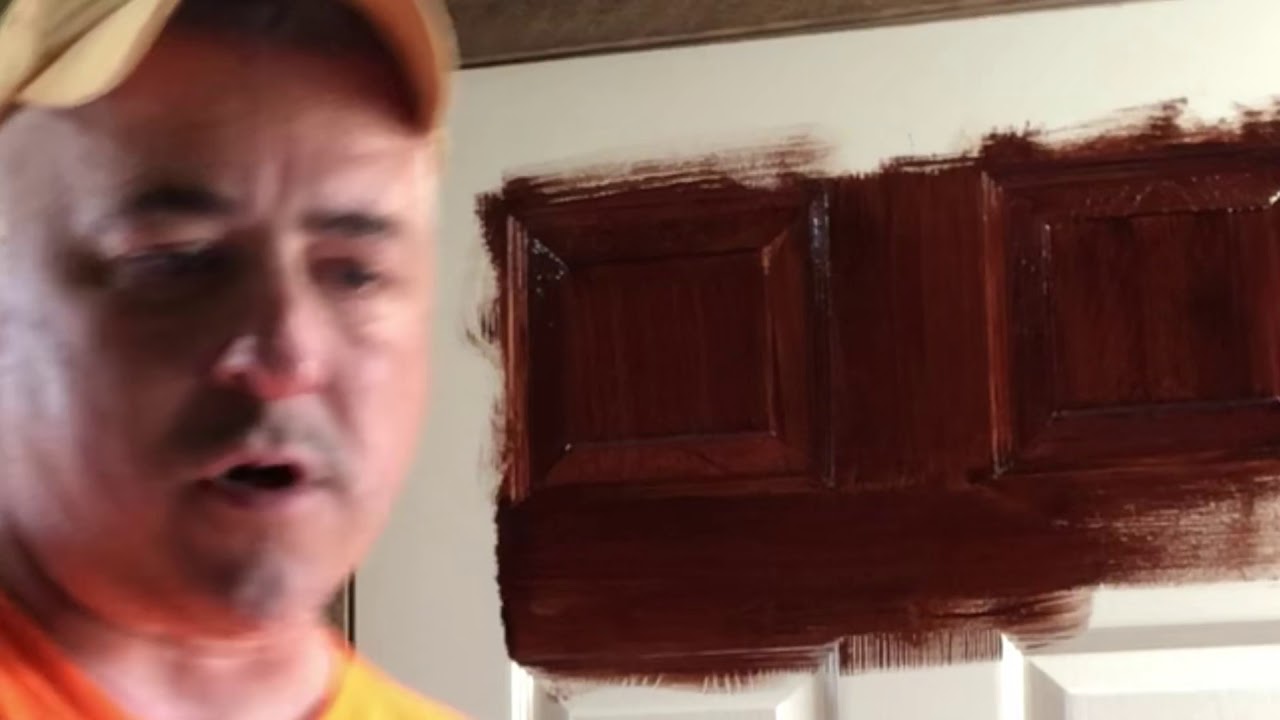 Minwax Gel Stain On A Hollow Core Interior Door In The Mancave