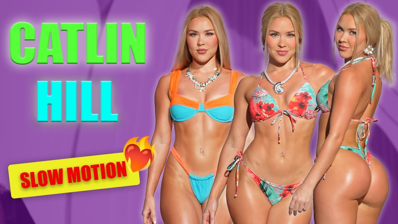 CATLIN HILL in SLOW MOTION Miami swim week 2024 Haute Gala - YouTube